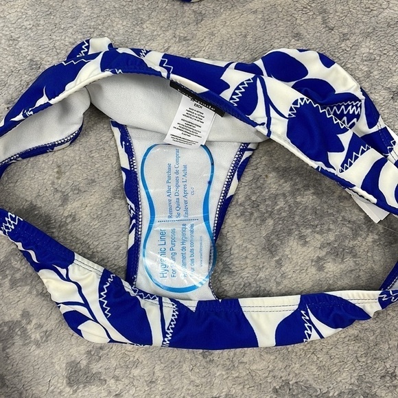 NWT Kate Spade Blue Berry Shoulder Tie Bikini Swimsuit Floral Sz XS - Picture 12 of 14